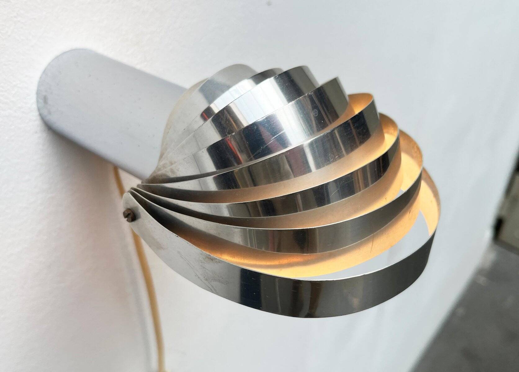 Vintage Space Age Swiss Model Visier Magnetic Wall Lamp by E. R. Nele for Temde, 1970s