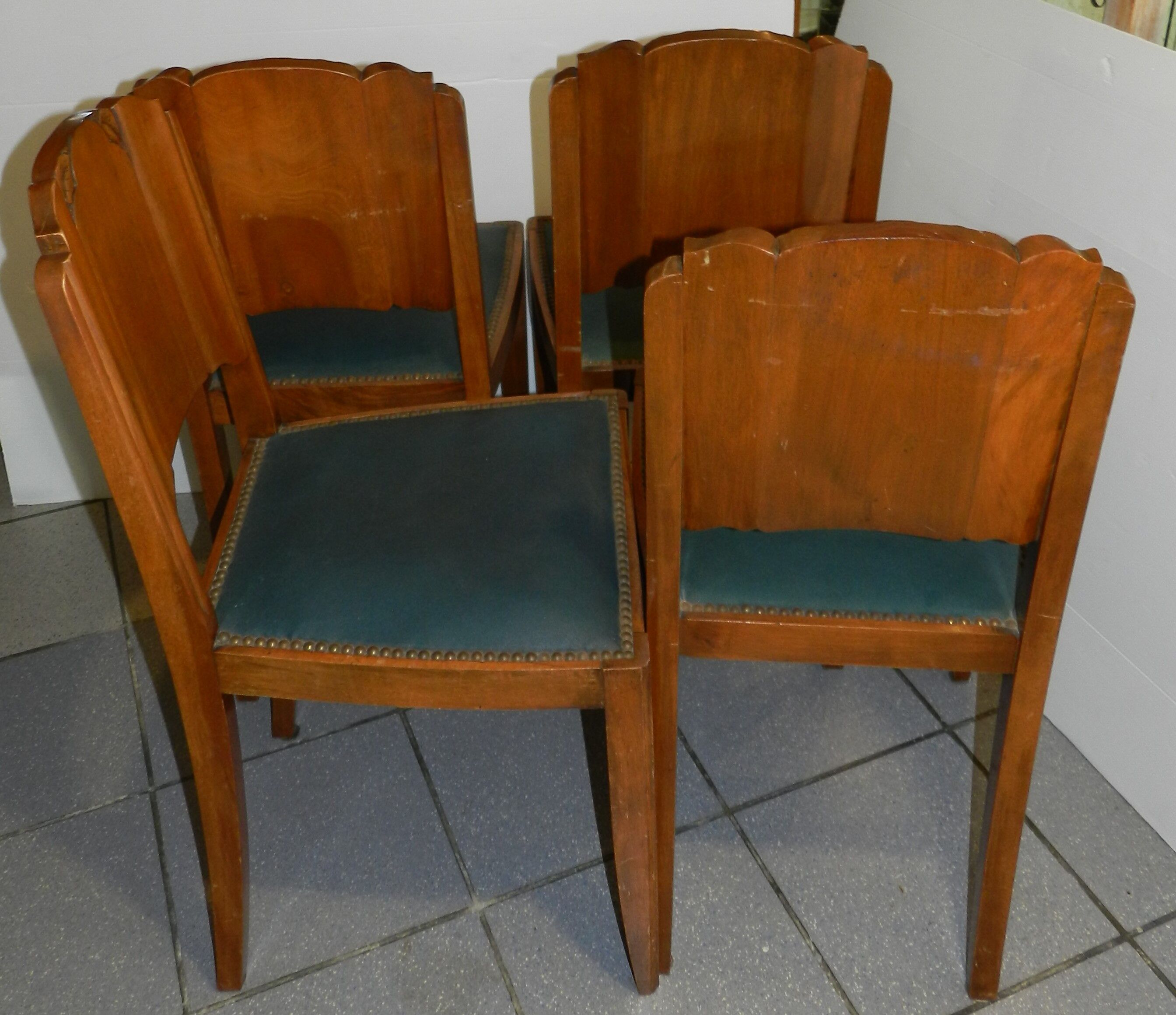 Lot de 4 chaises des années 50