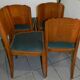 Lot de 4 chaises des années 50