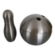 Brushed stainless steel ice bucket and shaker, 1970