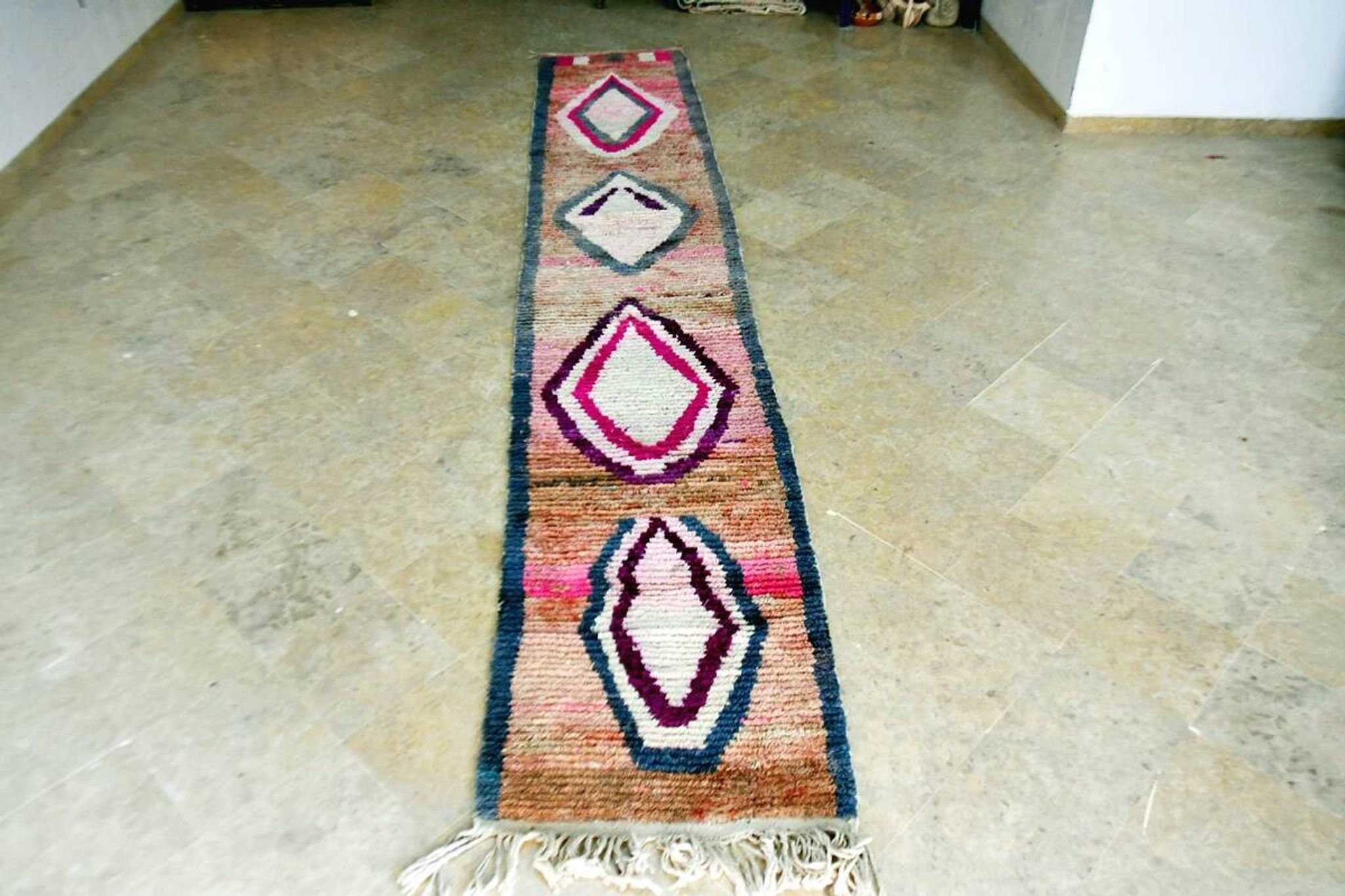 Moroccan Berber rug Boujaad 404 x 71 cm new