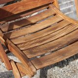 Pair of teak garden chairs 50s