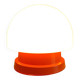 Ceiling light or wall lamp in orange ABS and opal globe - 1970s