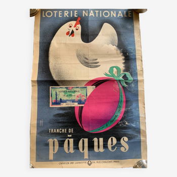 Affiche de la loterie Nationale "Tranche de Pâques"