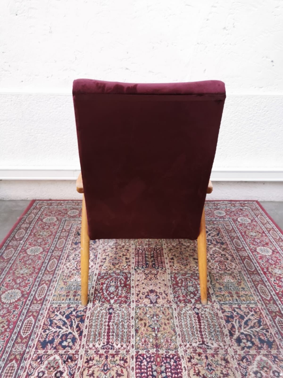 Vintage velvet armchair
