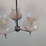 Vintage lustre in pink opaline – Three lights for a subdued atmosphere