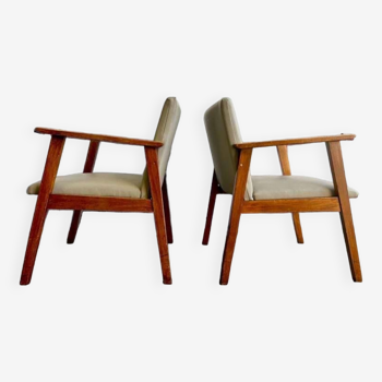 Suite of 2 vintage armchairs