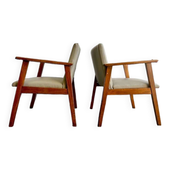 Suite of 2 vintage armchairs