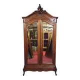 Antique mirrored wardrobe in Louis XV Rococo style