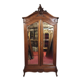 Antique mirrored wardrobe in Louis XV Rococo style