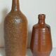 Duo de bouteilles Art-populaire en grès