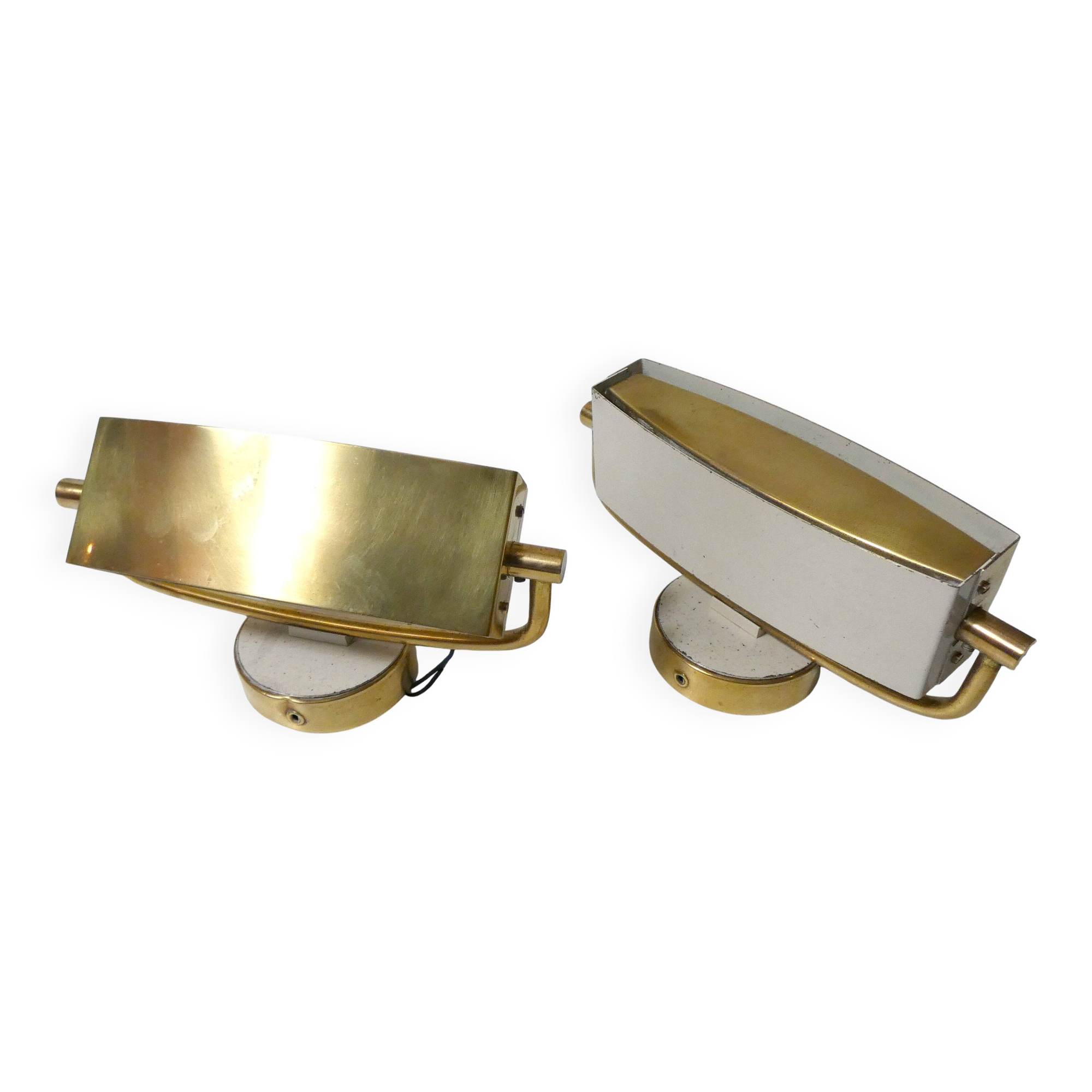 Pair of Jacques Biny mid-century design wall sconces