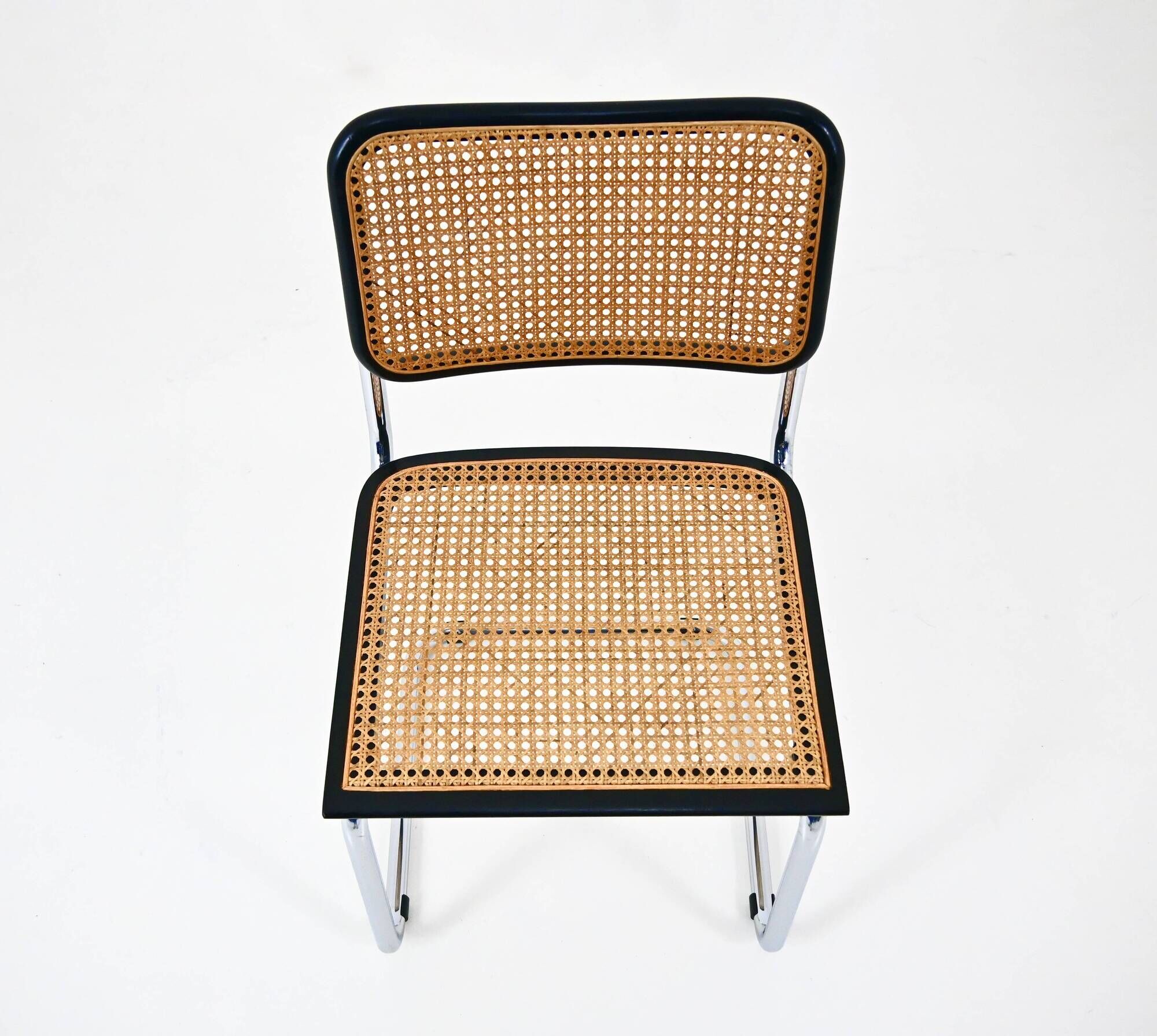 Set of 8 B32 model dining chairs by Marcel Breuer.