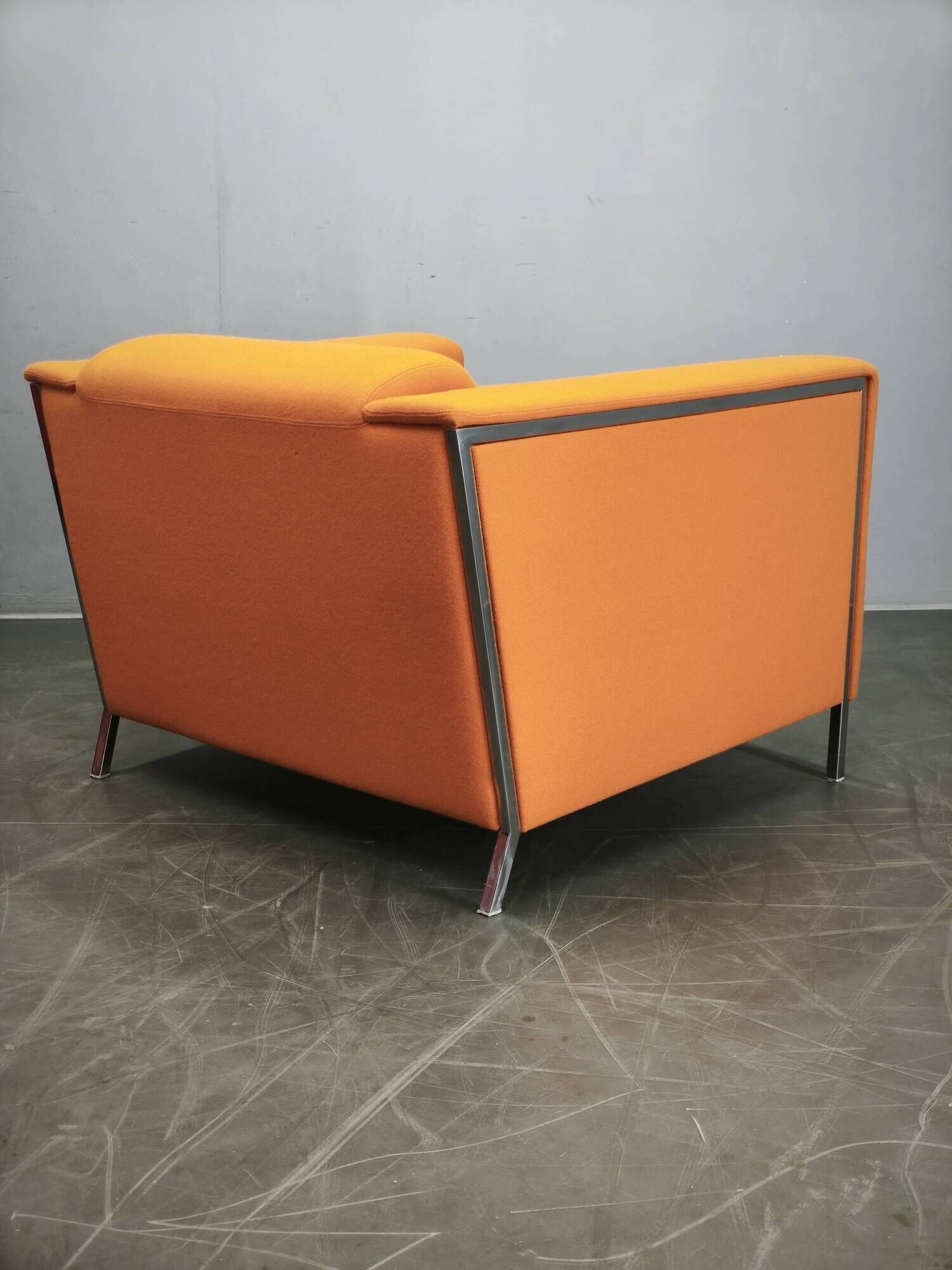 Enrico Franzolini Steel 2000 Orange Armchair for Moroso, Italy
