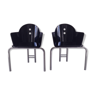 Pair of armchairs "Nathalie" by Nathalie Pasquier 1987