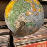 Vintage world map globe.