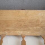 Banc brut avec dossier en bois chene