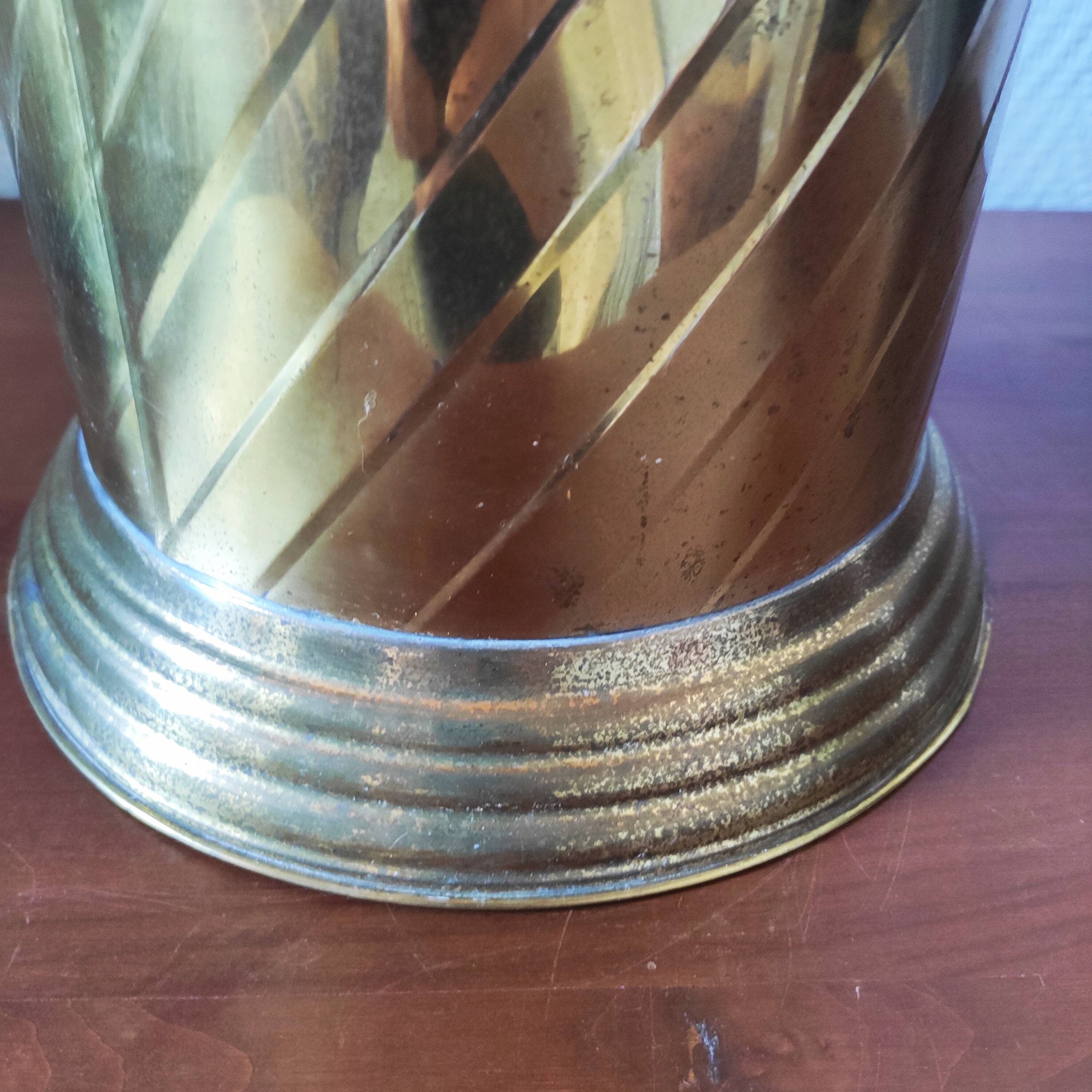Vintage gold umbrella stand