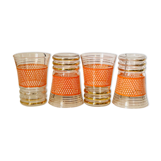 4 orangeade glasses