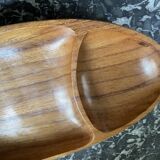 Plat de service en bois compartimenté