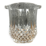 Vintage crystal champagne bucket with diamond point decorations circa 1970