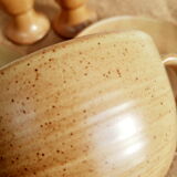 Coffee service tea chocolate stoneware village CNP France vintage