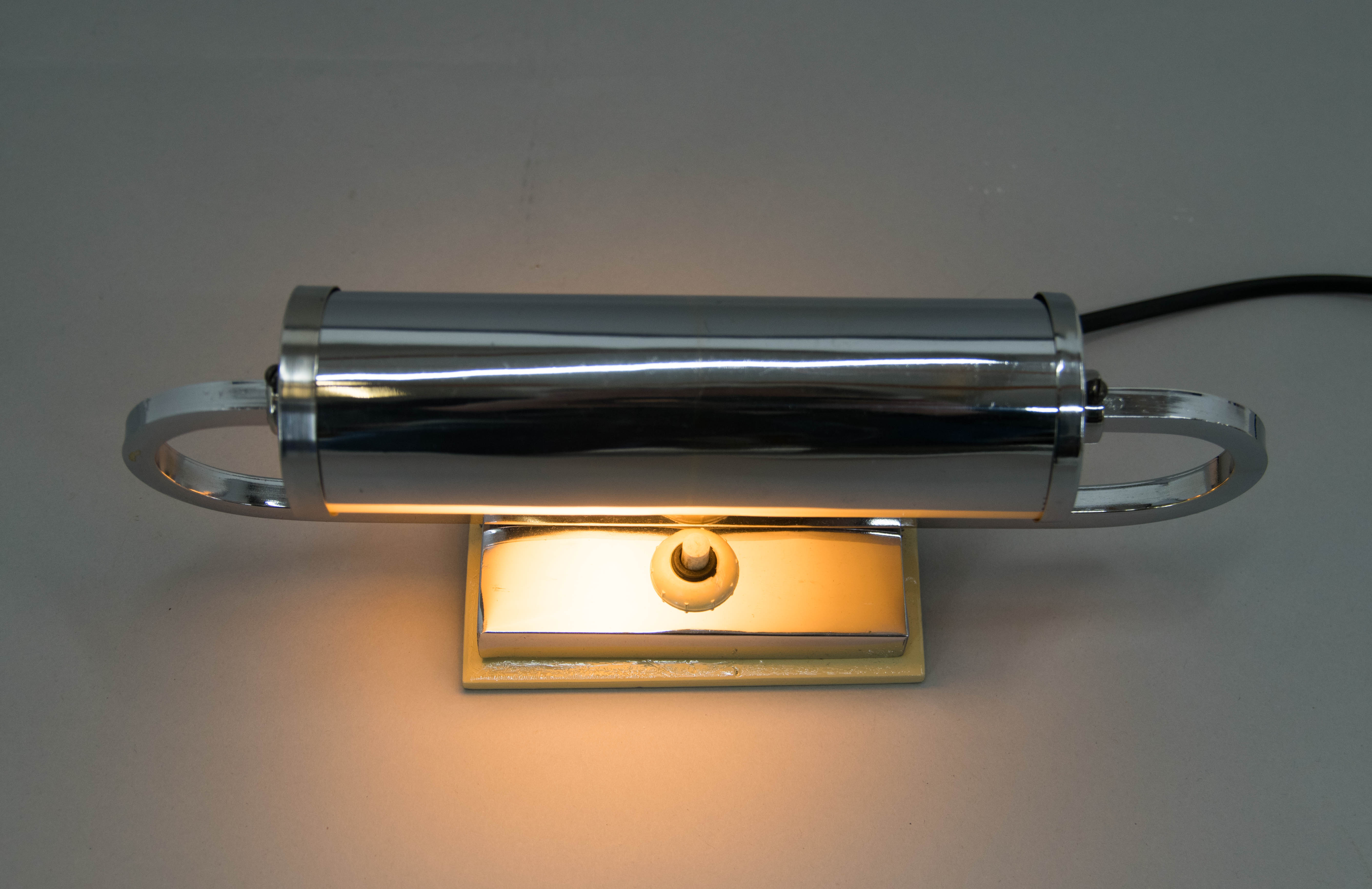 Pair of functionalist wall lights, 1930s