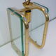 1940s brass and glass pendant light