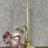 1880s period system desk lamp in gilded bronze