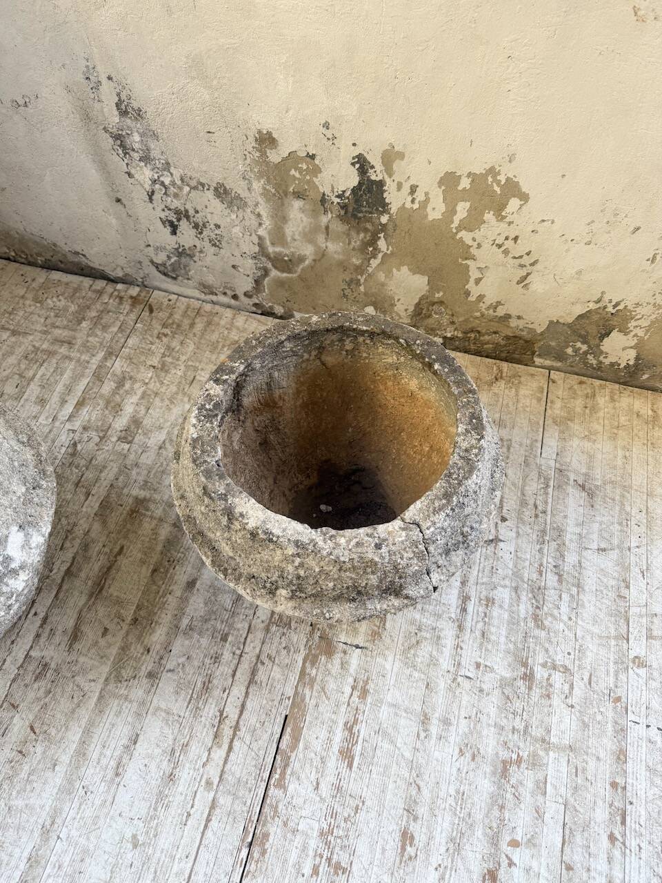 Trio of stone and cement planters, early 1900s