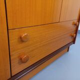 Vintage modernist teak and walnut wardrobe from the 60s and 70s