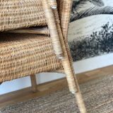 4 vintage rattan chairs