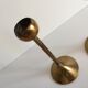 Pair of Scandinavian candlesticks in solid brass