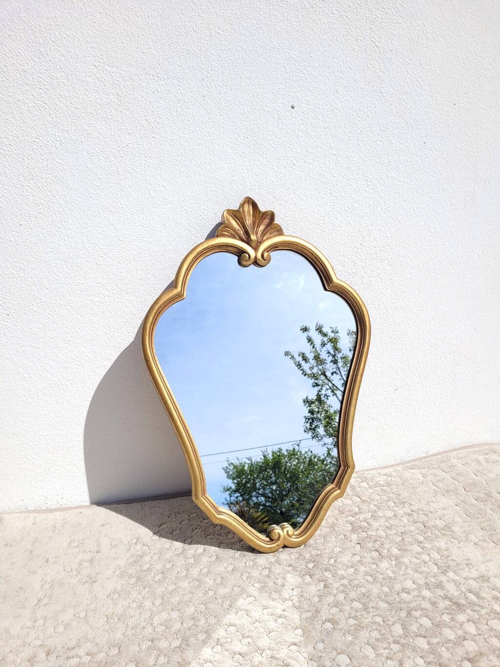 Vintage Louis XV style gold mirror 34.50cm