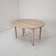 Extendable Solid Oak Dining Table with 2 Leaves