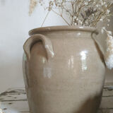 Old glazed sandstone pot