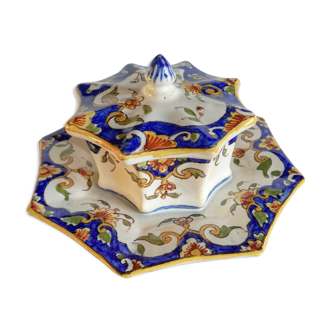 Ancien beurrier faïence de Desvres