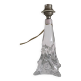 Twisted crystal lamp base - Cristallerie de Lorraine