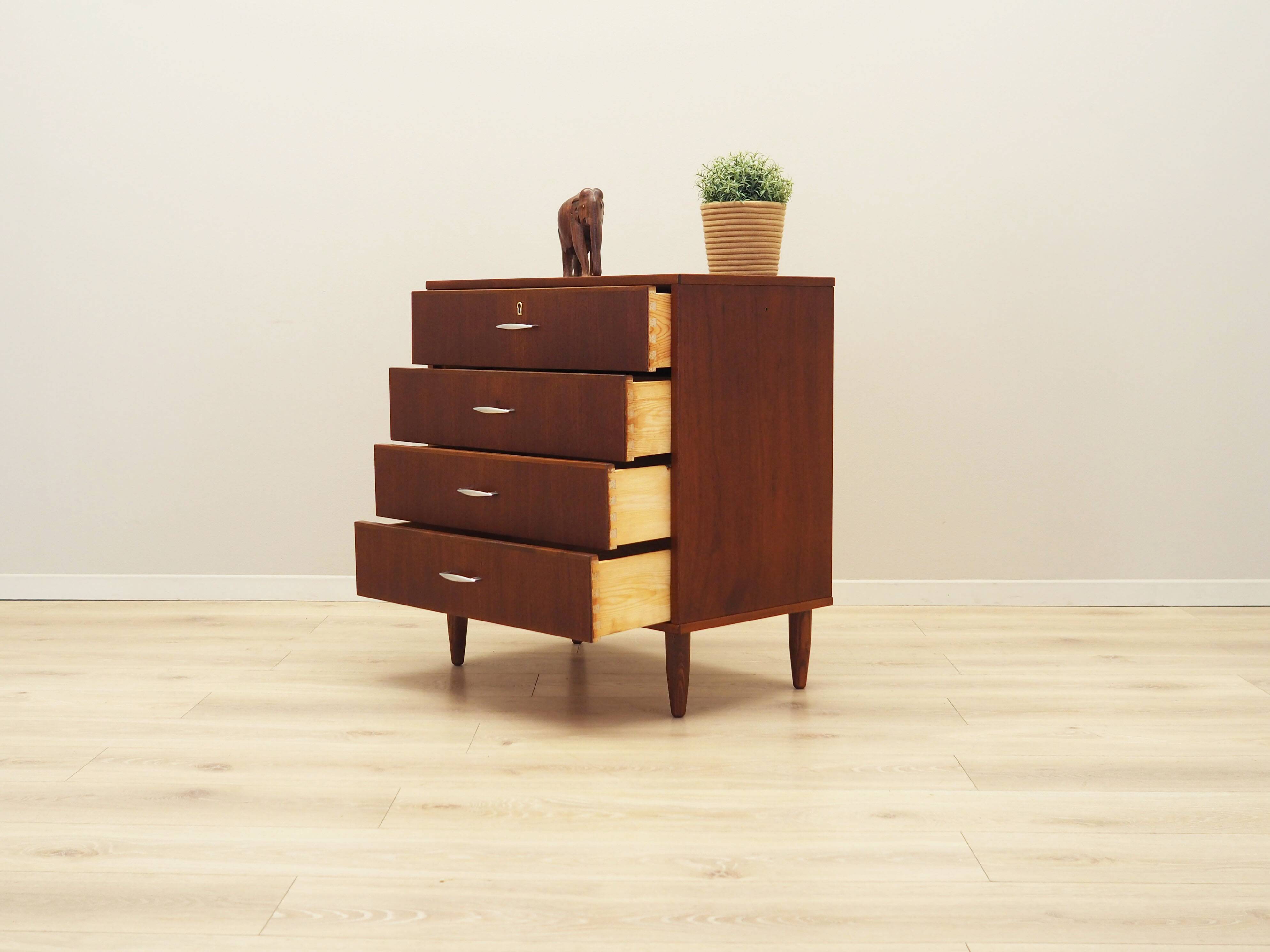 Teak chest of drawers, Danish design, 1970s, production: Denmark