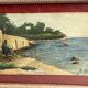 Daloni, pair of watercolors of the Mediterranean seaside, 20th century frame