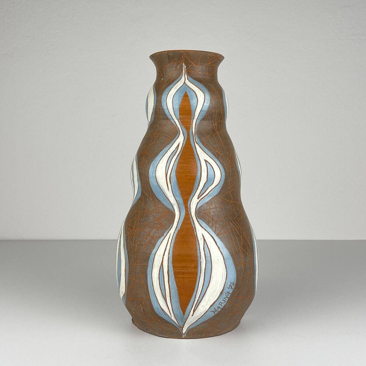 Vintage ceramic vase, Italy, 1974