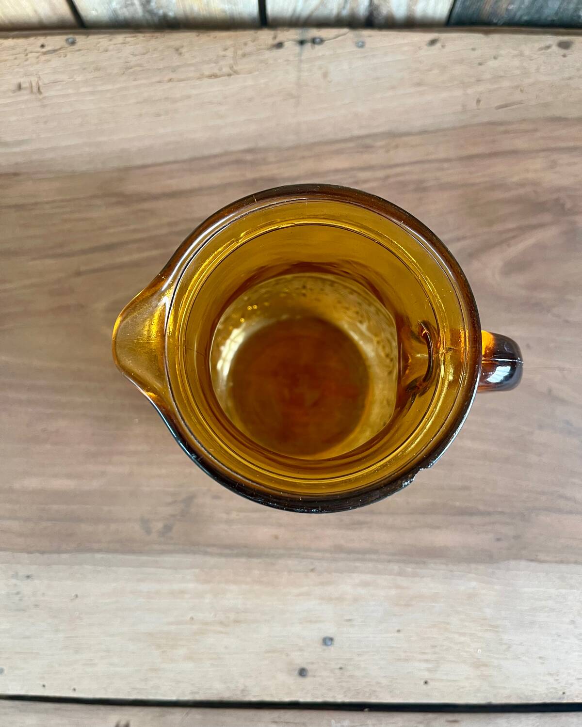 70s yellow glass pitcher