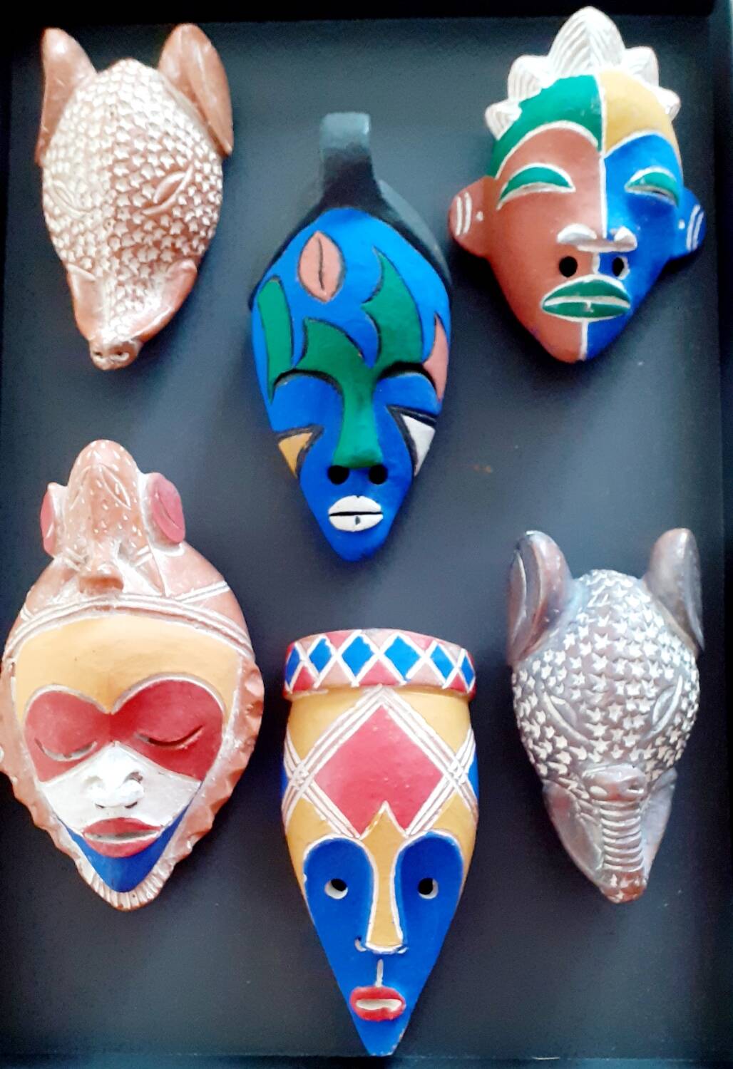 Set of African masks