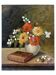 Still life with flowers and a book.
