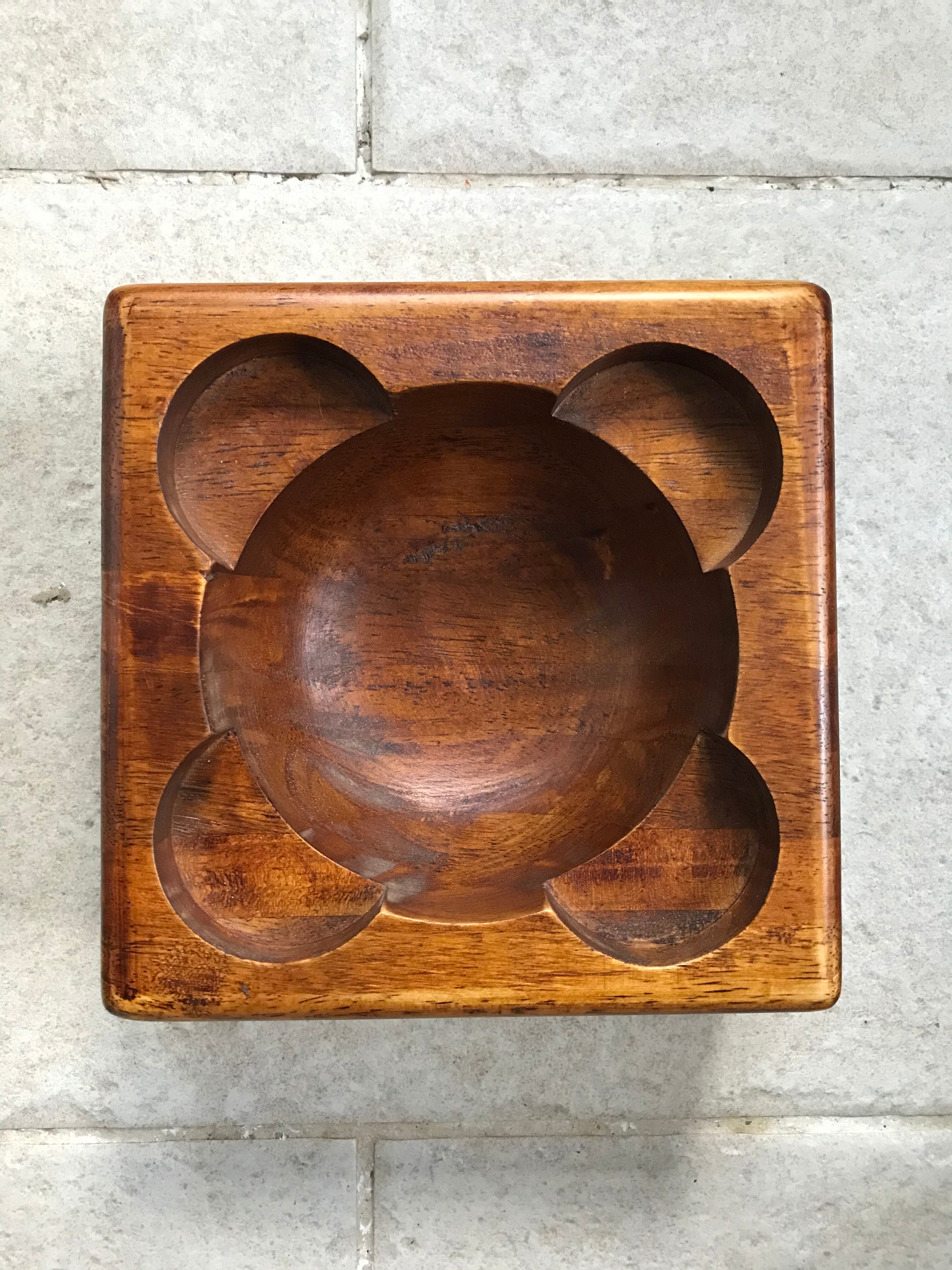 Empty teak pocket, 70s
