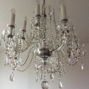 Old bohemian crystal chandelier for Deknudt