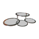 Chrome round coffee table