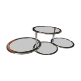 Chrome round coffee table