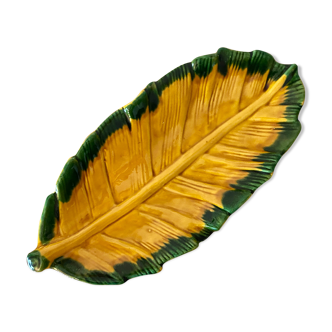 Vintage leaf-shaped dish by Vallauris