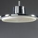 Brushed alloy and white plastic hanging lamp